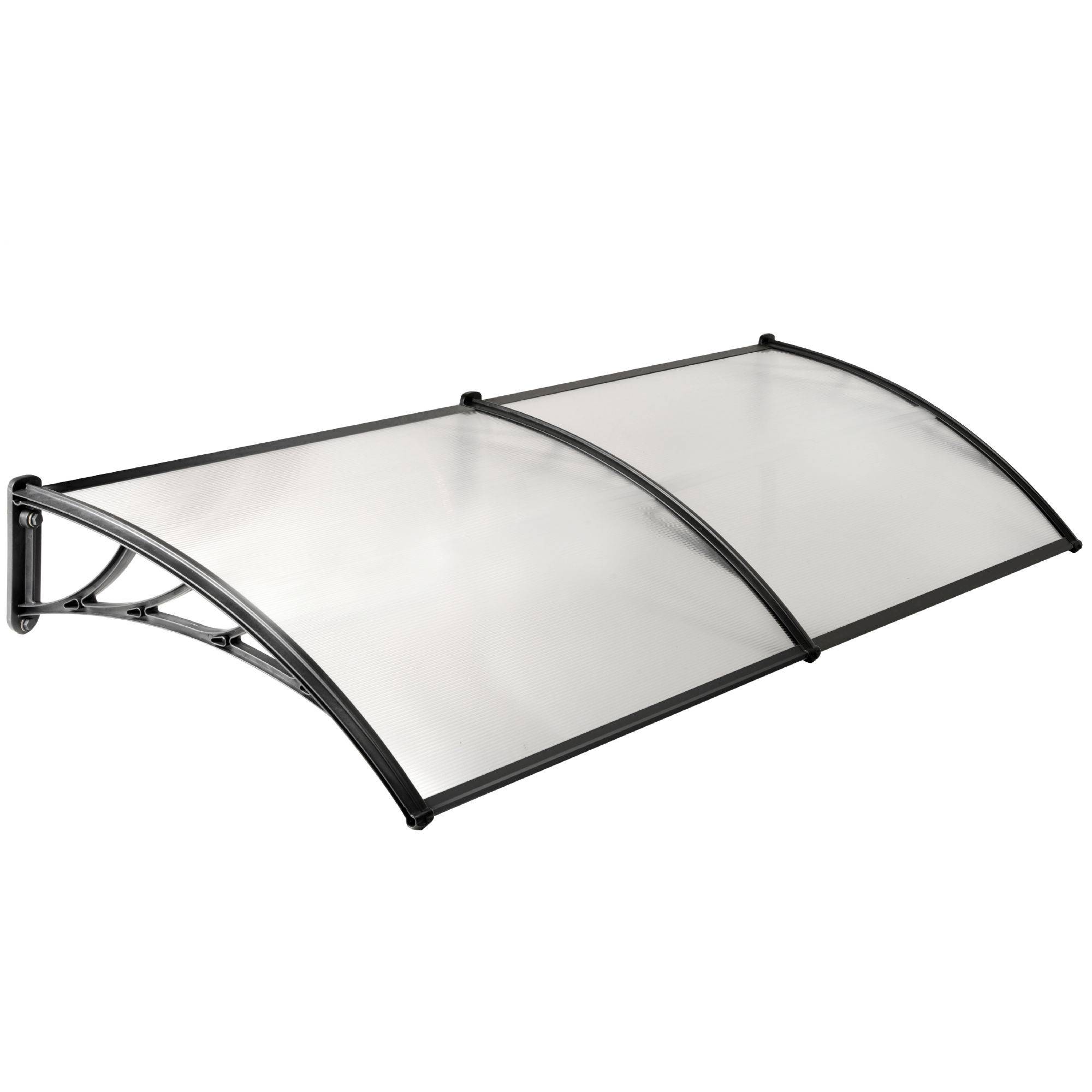 Marquise en polycarbonate 2 panneaux WERKA PRO - 80 x 300 cm - Image 1