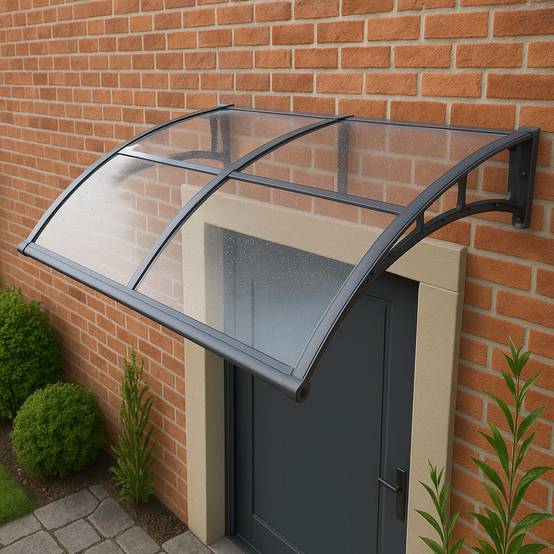 Marquise en polycarbonate 2 panneaux WERKA PRO - 80 x 300 cm - Image 4