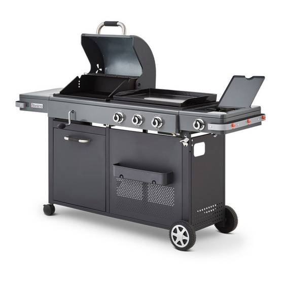 Plancha gaz & barbecue charbon Bi-Energy XL Brasero 3 brûleurs + 1 latéral 60x42 cm 12,95 kW – Brasero - Image 2