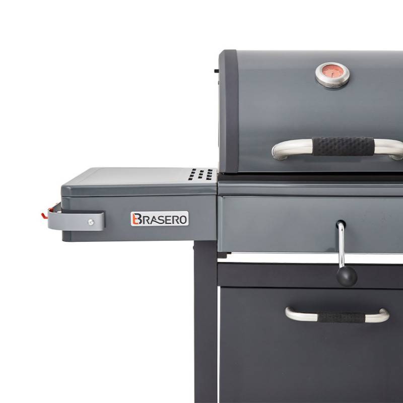 Plancha gaz & barbecue charbon Bi-Energy XL Brasero 3 brûleurs + 1 latéral 60x42 cm 12,95 kW – Brasero - Image 5