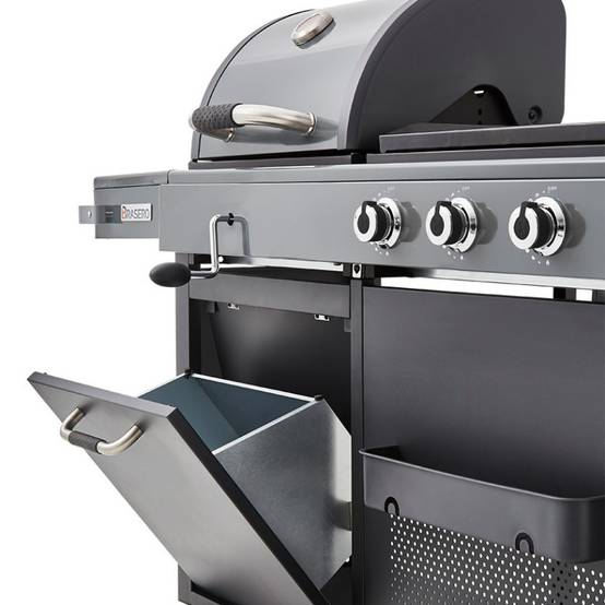 Plancha gaz & barbecue charbon Bi-Energy XL Brasero 3 brûleurs + 1 latéral 60x42 cm 12,95 kW – Brasero - Image 4