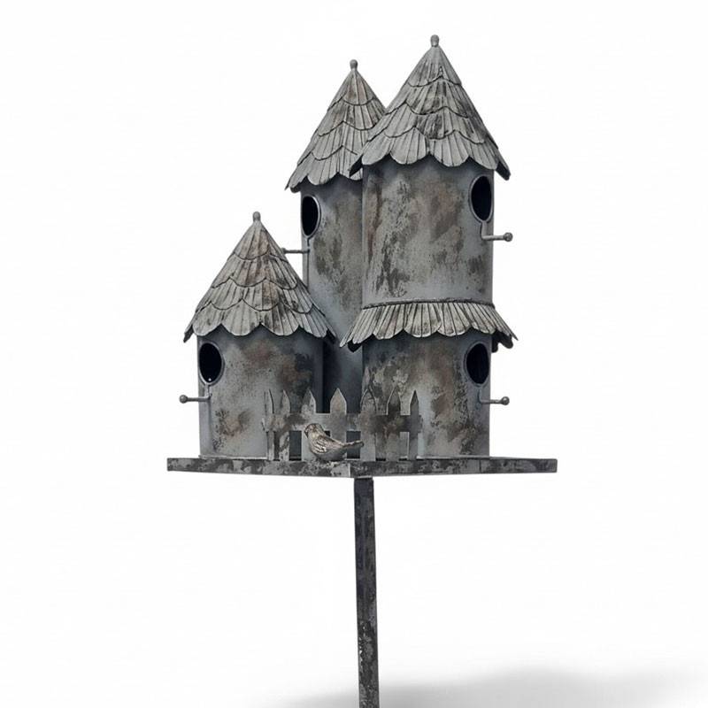 La Grande Prairie - Nichoir oiseaux fer Tour 31x31x170cm - Image 2