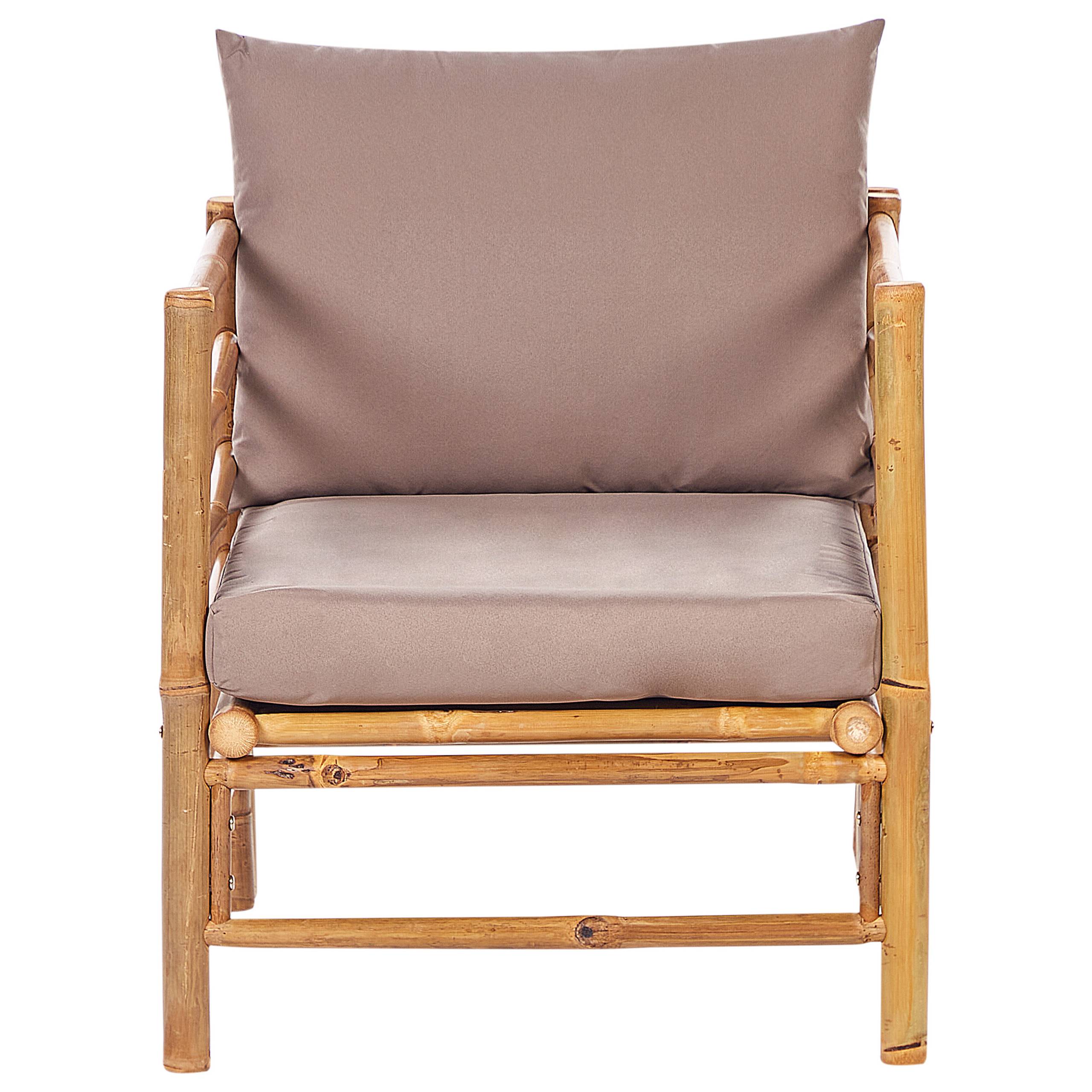 Beliani - Set de jardin, 5 Personnes Bambou Taupe CERRETO - Beliani - Image 5