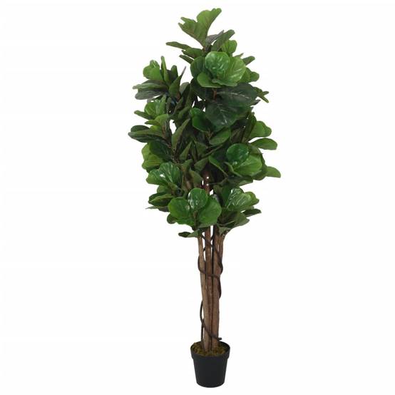 Ficus lyrata artificiel bois et PEVA vert 80 cm - PANGIVO - Image 2