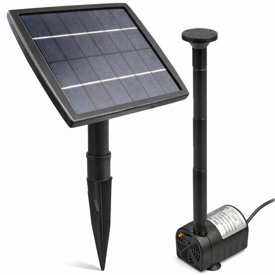 Pompe à eau solaire pour fontaine, piscine, bassin extérieur de jardin avec câble de 3m - Noir - Linxor - Image 6