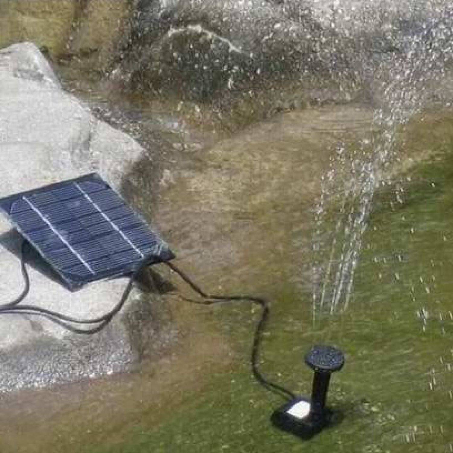 Pompe à eau solaire pour fontaine, piscine, bassin extérieur de jardin avec câble de 3m - Noir - Linxor - Image 7
