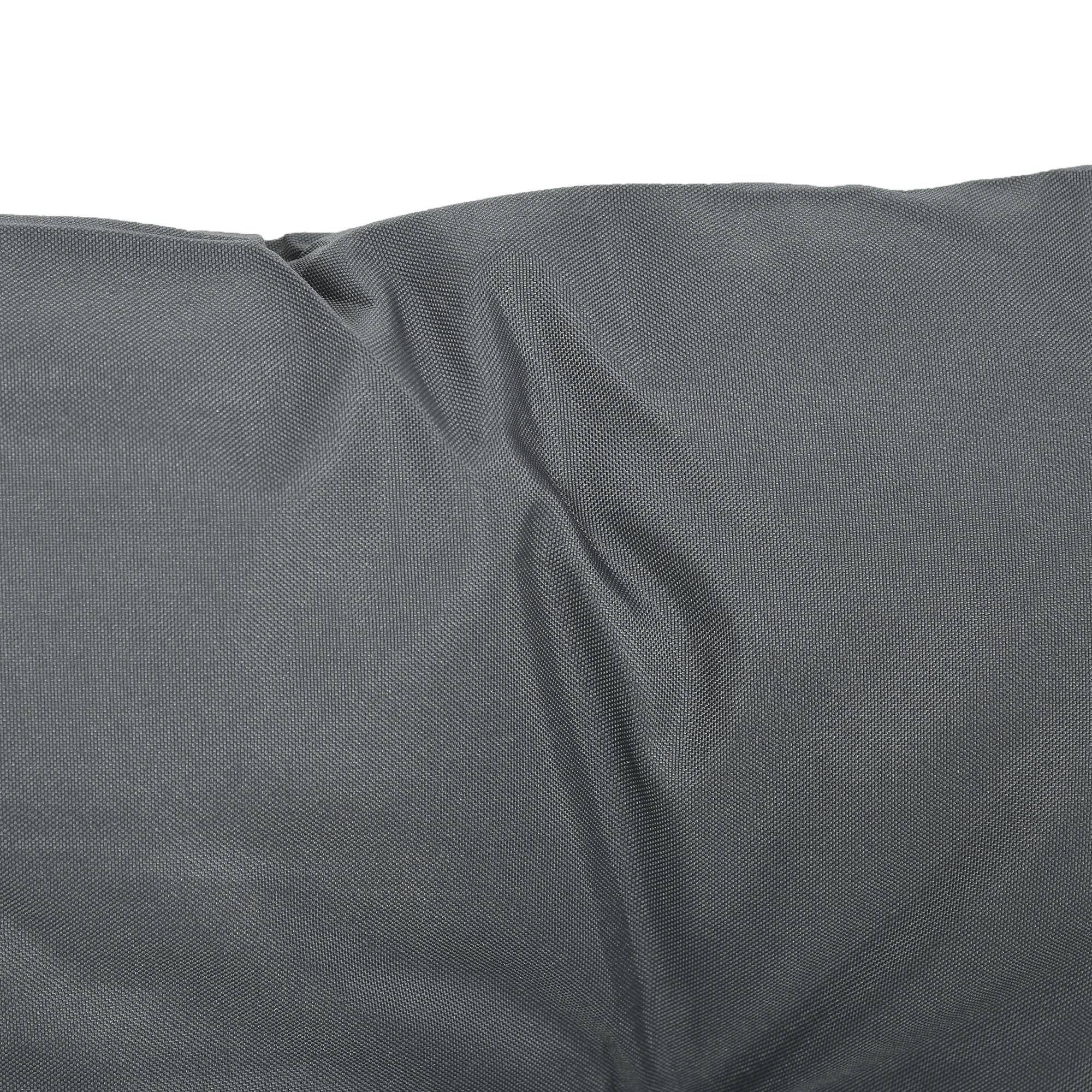Lot de 2 coussins de chaise d'extérieur, galette de chaise avec attaches, coussins de jardin pour terrasse ou balcon, 98 x 50 x 8 cm, gris - Image 10