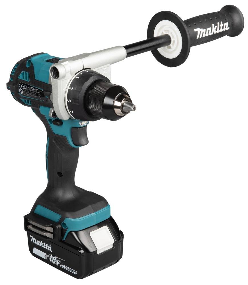 Perceuse-visseuse sans fil 18V - MAKITA -avec 2 batteries 5Ah - chargeur rapide – MAKPAC - DDF492RTJ - Image 4