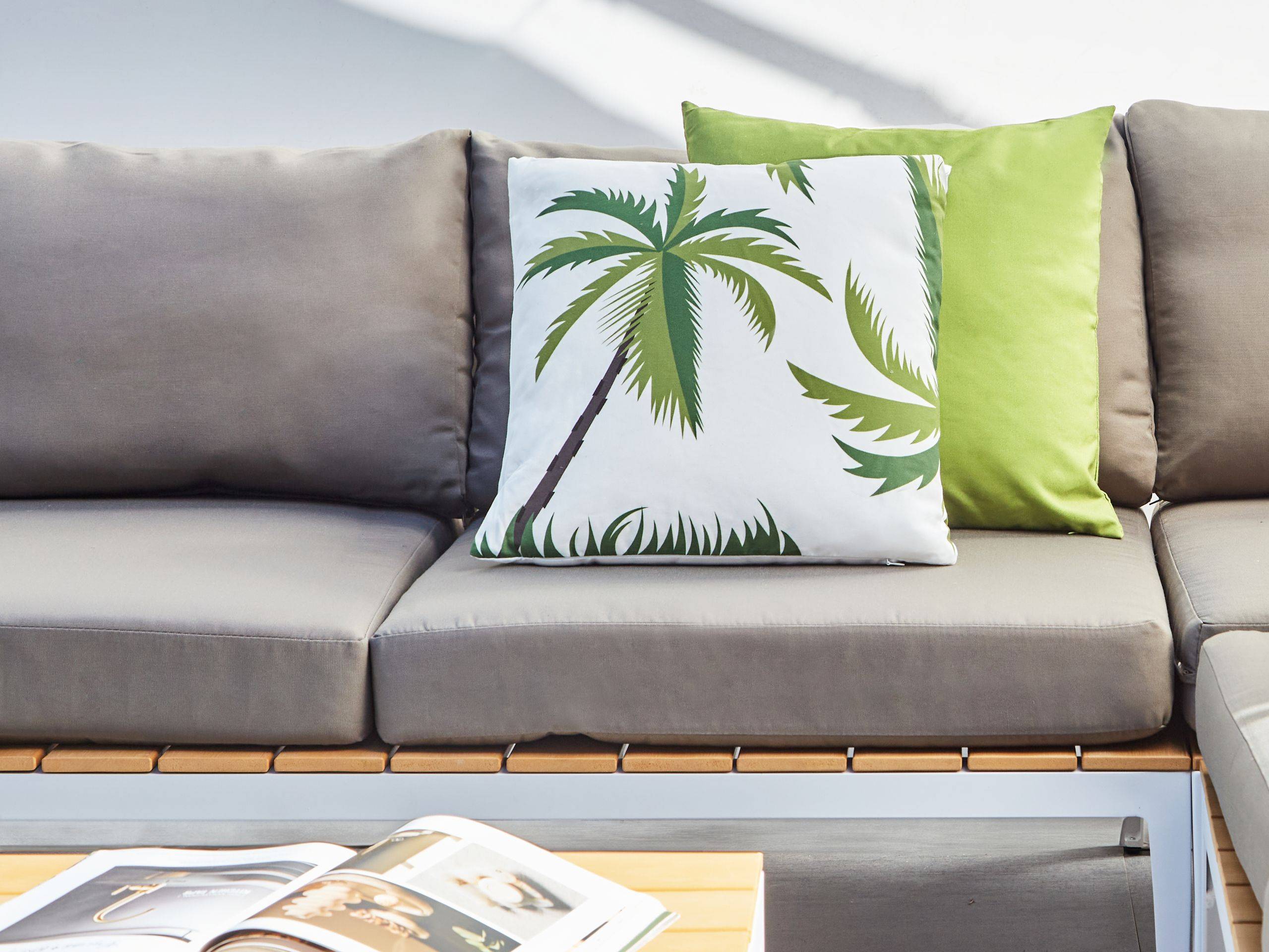 Beliani - Coussin d'extérieur Polyester Vert SEASIDE - 45x7x45- Beliani - Image 1