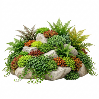 Plantes bord de bassin 2-3m2 - sedum orpin - fougère - hedera - 36 plantes