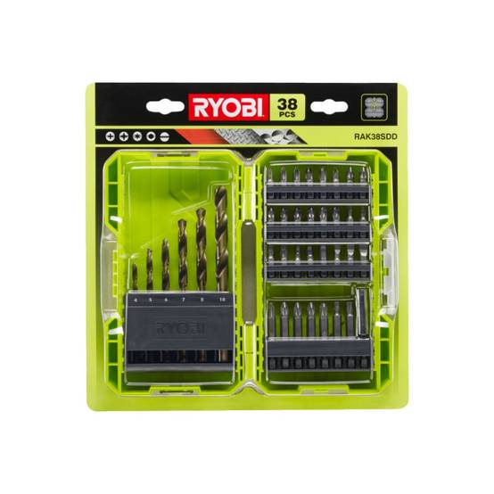 Ryobi - Pack RYOBI - Perceuse Visseuse R18DD2-220S - 18V One Plus - 2 batteries 2,0Ah - chargeur - Coffret antichocs empilable 38 accessoires - porte embouts - Image 4