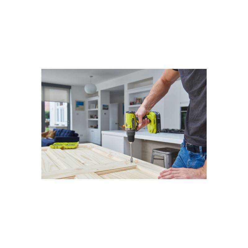 Ryobi - Pack RYOBI - Perceuse Visseuse R18DD2-220S - 18V One Plus - 2 batteries 2,0Ah - chargeur - Coffret antichocs empilable 38 accessoires - porte embouts - Image 2