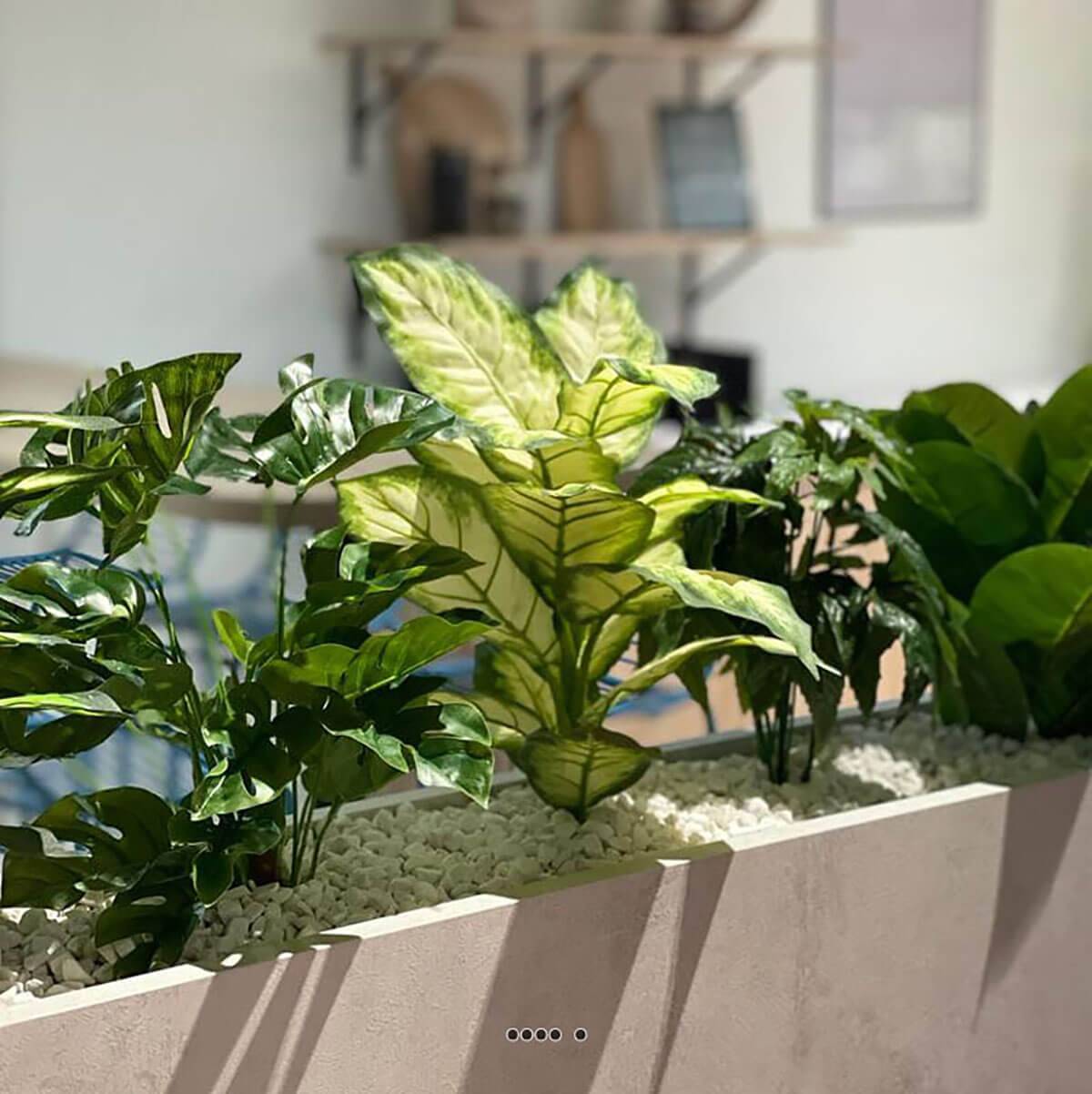 Artificielles - Philodendron artificiel en pot H 35 cm feuillage tergal - Image 2