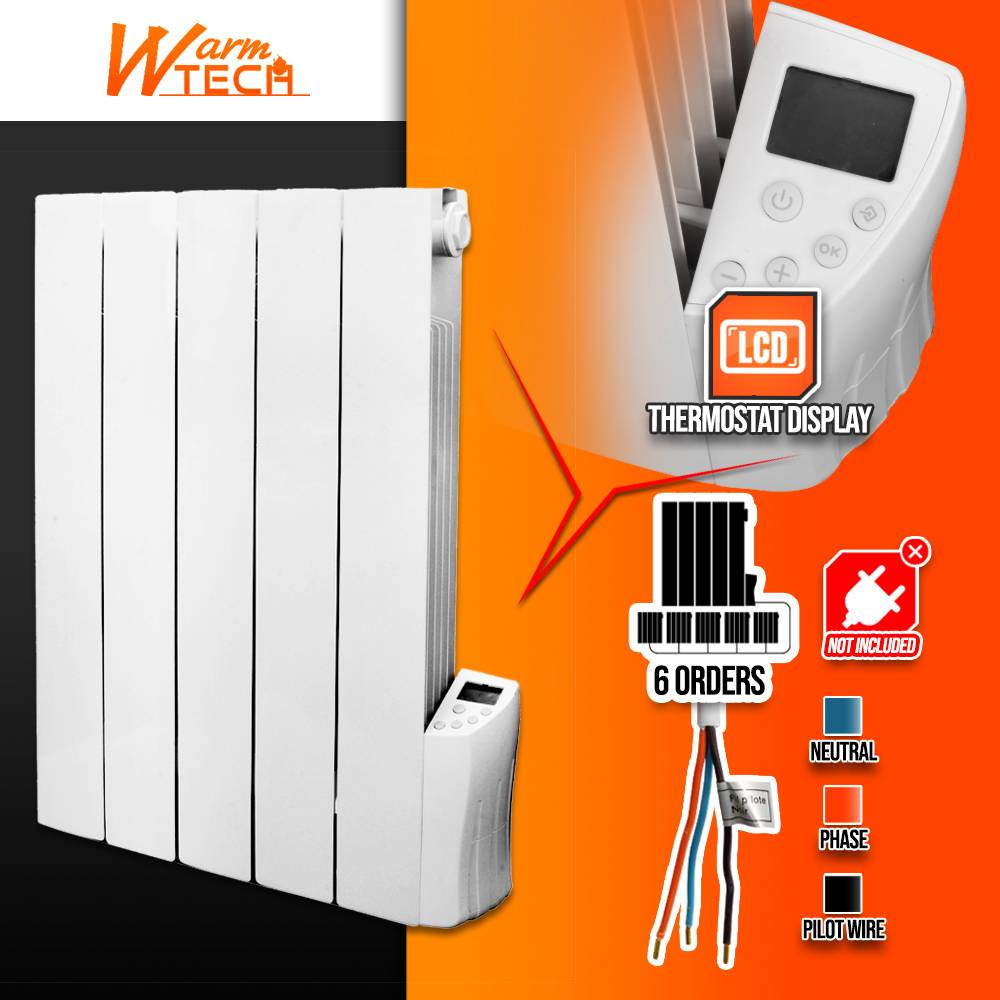 Radiateur inertie fluide 900 W 5 éléments - Warm Tech - Image 3