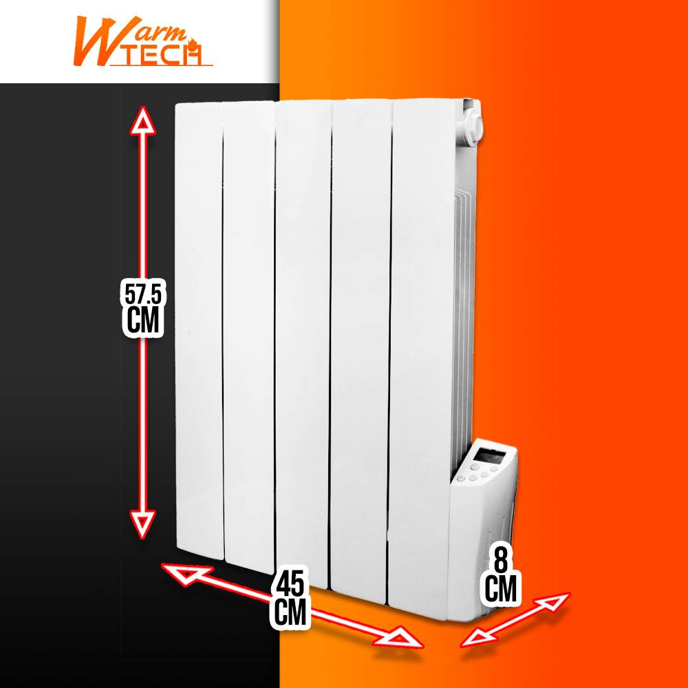 Radiateur inertie fluide 900 W 5 éléments - Warm Tech - Image 4
