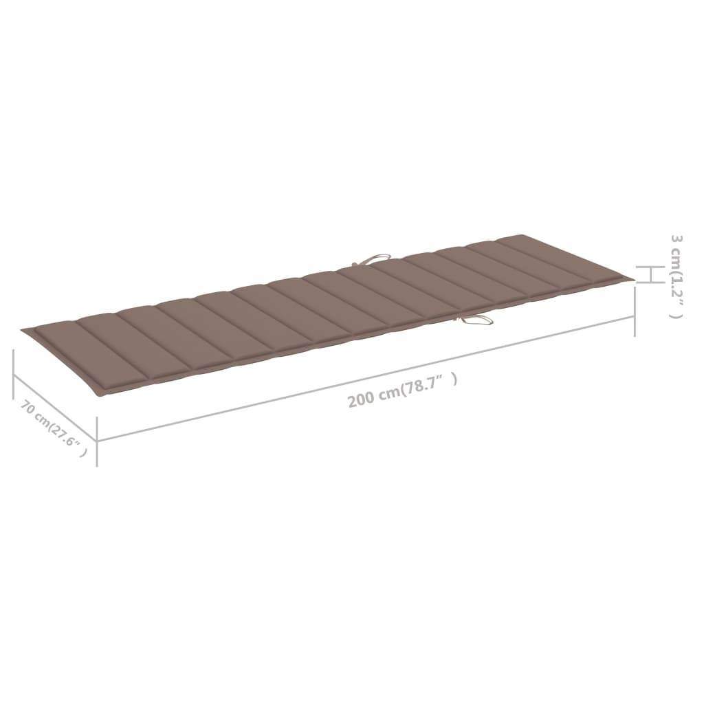 Helloshop26 - Transat chaise longue bain de soleil lit de jardin terrasse meuble d'extérieur double et coussins taupe pin imprégné - Image 7