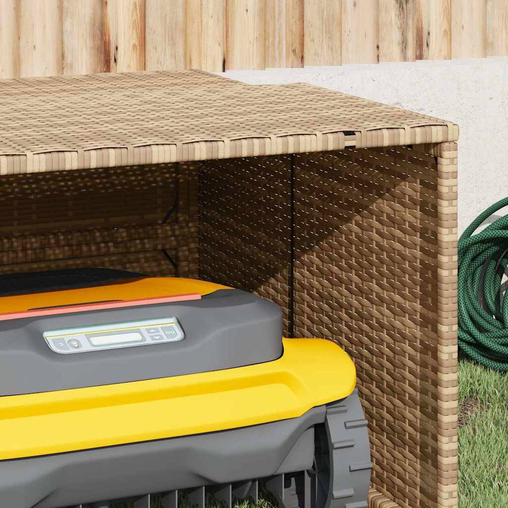 Vidaxl - Garage pour robot tondeuse beige 86x90x52/57 cm résine tressée vidaXL 365407 - Image 5