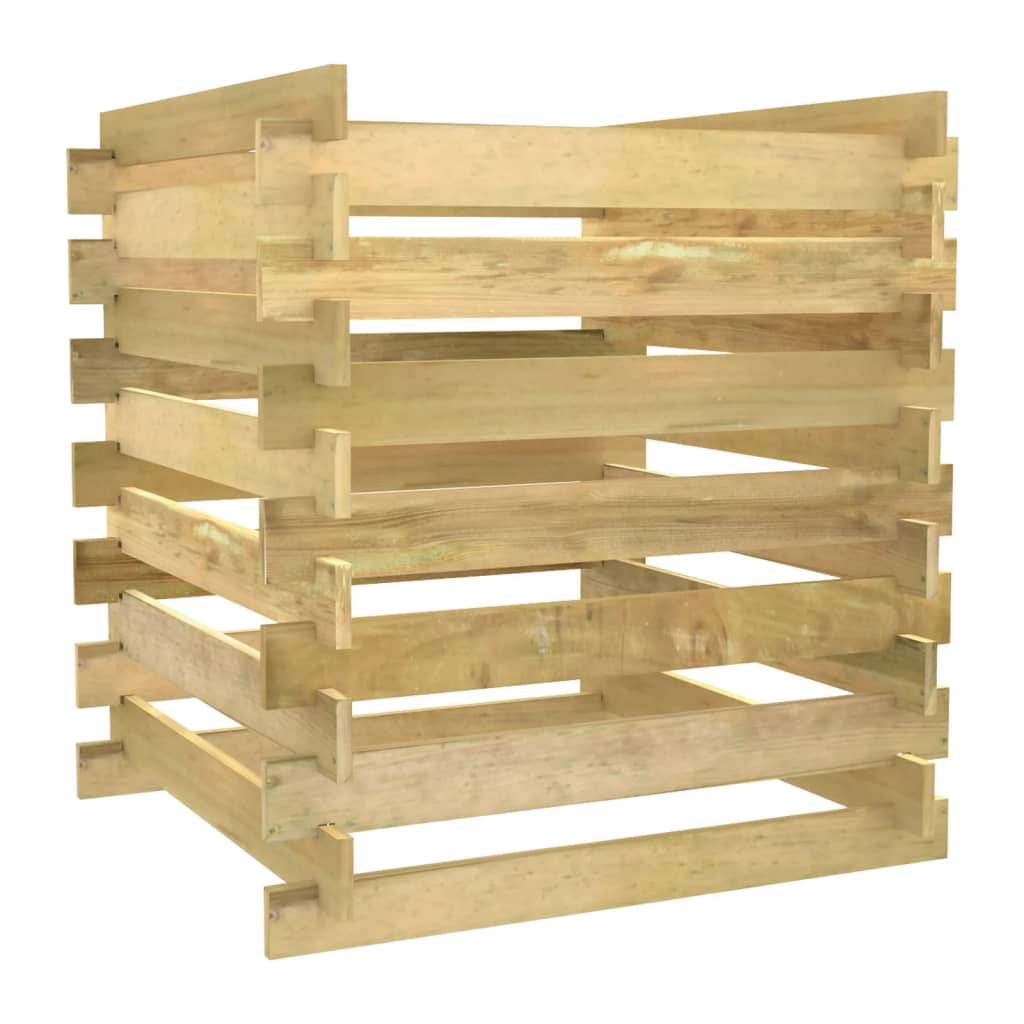 Vidaxl - Composteur de jardin à lattes 90x90x90 cm Bois de pin imprégné vidaXL 318377 - Image 2