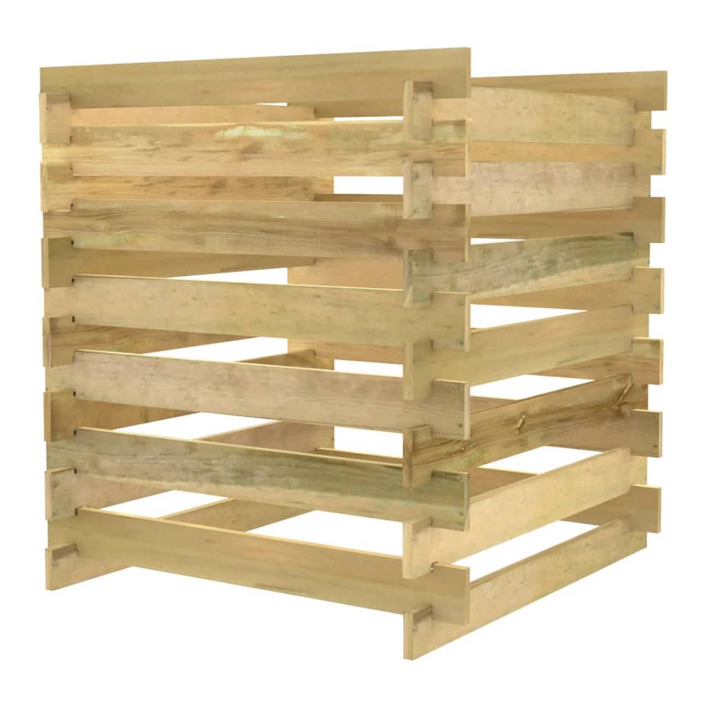 Vidaxl - Composteur de jardin à lattes 90x90x90 cm Bois de pin imprégné vidaXL 318377 - Image 10