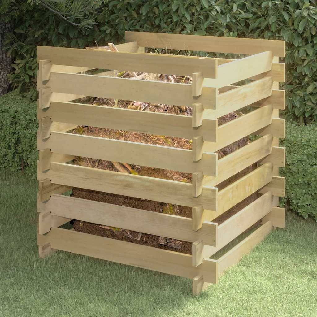 Vidaxl - Composteur de jardin à lattes 90x90x90 cm Bois de pin imprégné vidaXL 318377 - Image 1
