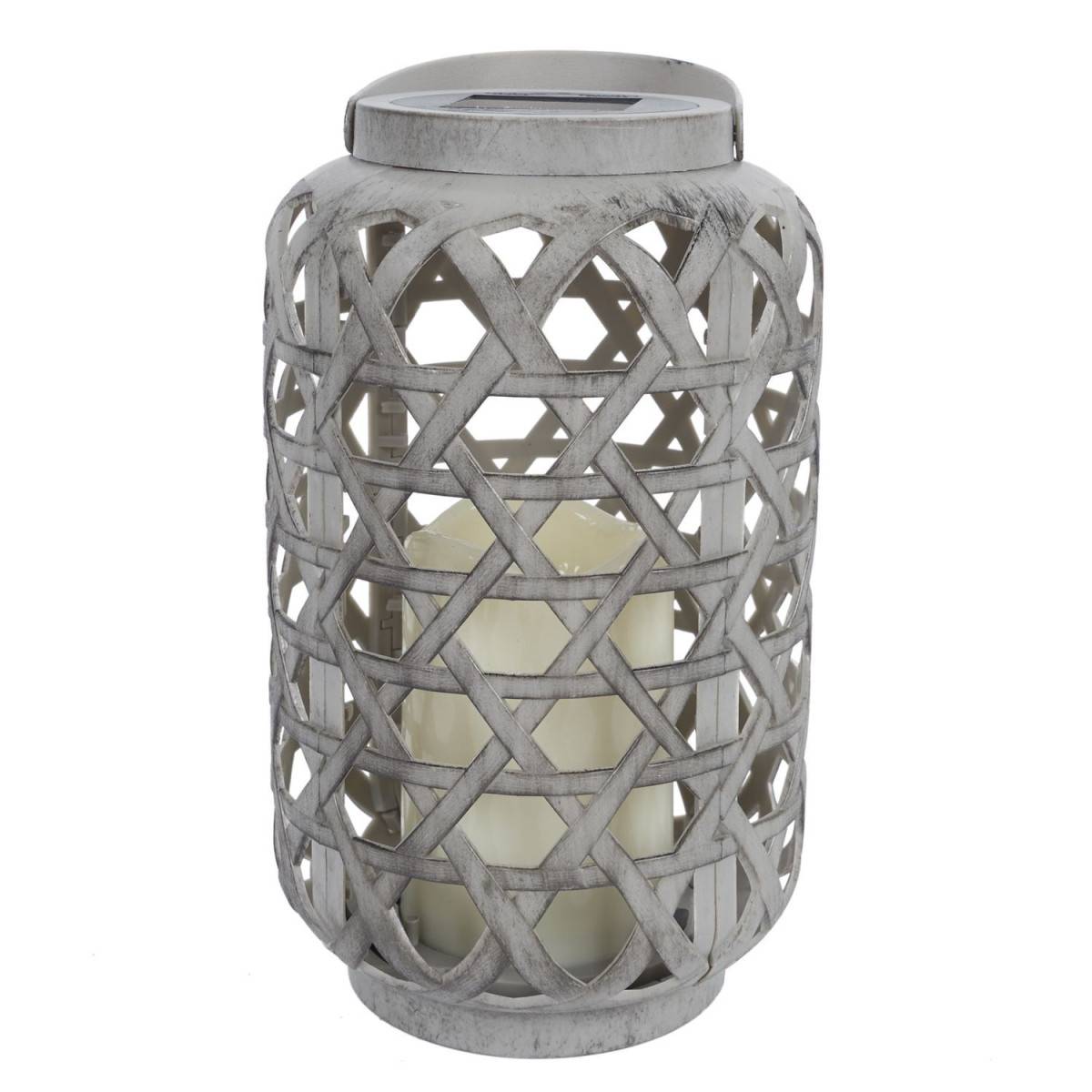 The Home Deco Factory - Lampe Solaire Extérieur "Effet Bougie" 24cm Marron - Image 1