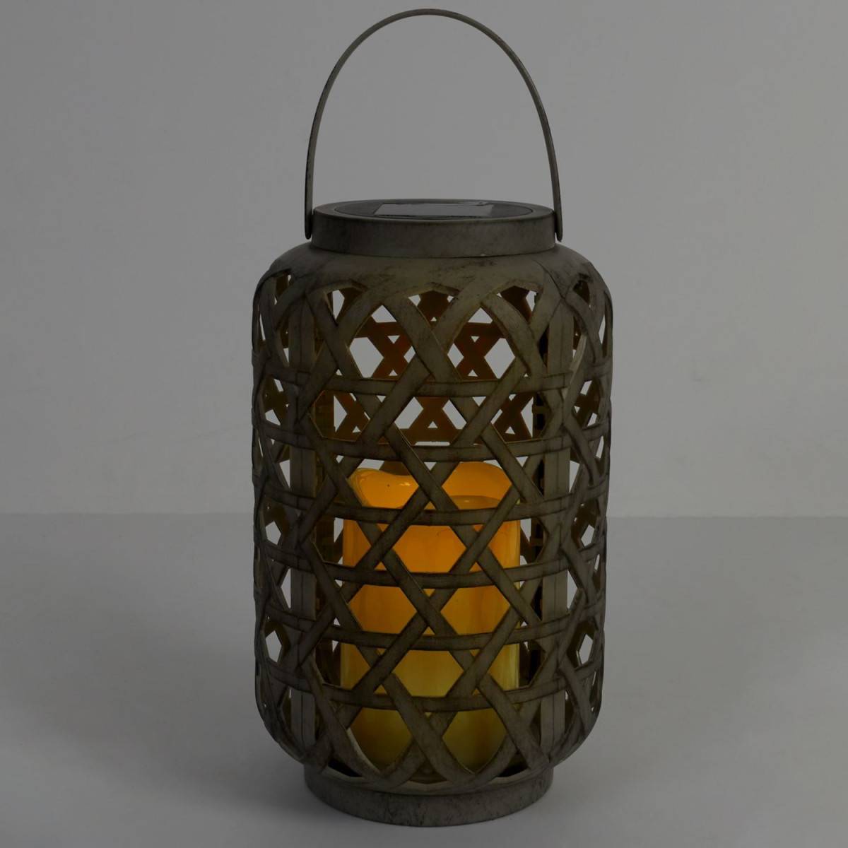 The Home Deco Factory - Lampe Solaire Extérieur "Effet Bougie" 24cm Marron - Image 4