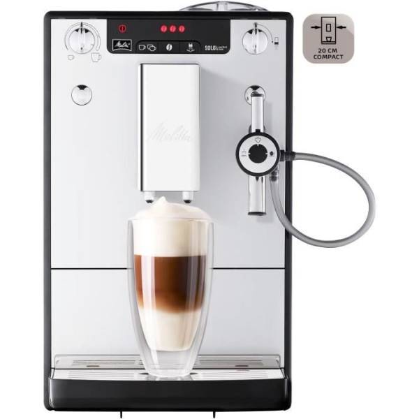 Machine a café expresso avec broyeur MELITTA Solo & Perfect Milk E957-203 - Argent - 15 bars - 1400 Watts - Image 3
