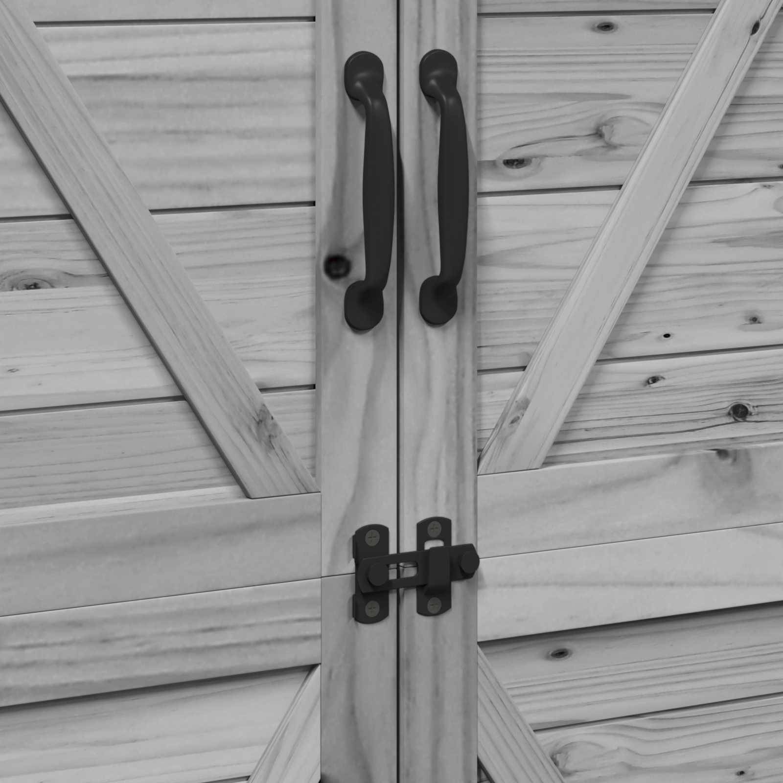PANGIVO - Abri de jardin bois de sapin gris 106 x 56 x 176.5 cm, poids:28kg - PANGIVO - Image 9