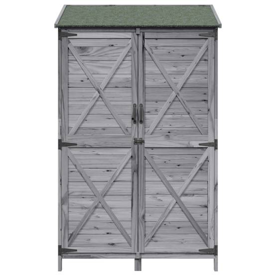 PANGIVO - Abri de jardin bois de sapin gris 106 x 56 x 176.5 cm, poids:28kg - PANGIVO - Image 5