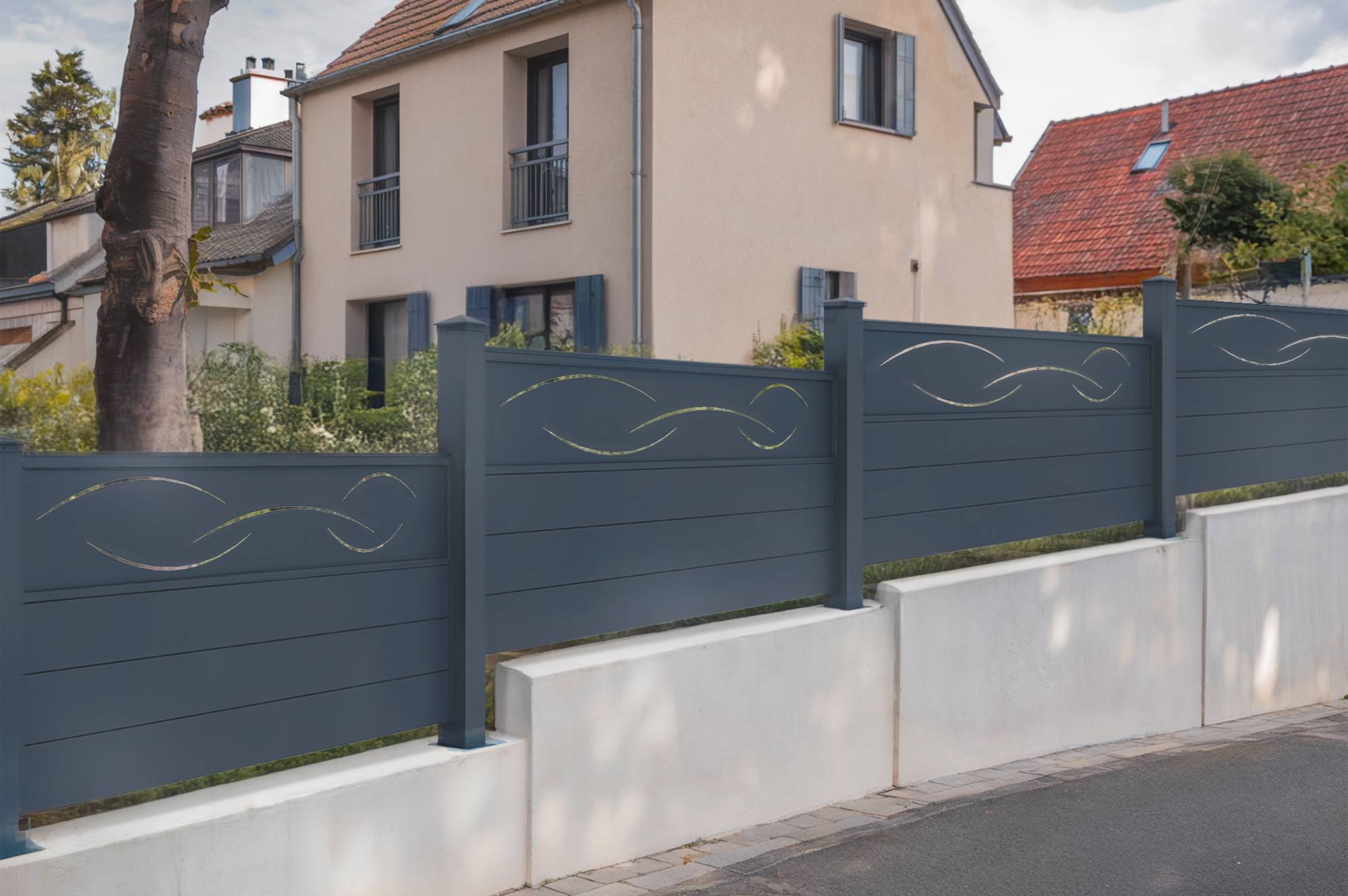 CASANOOV - Casanoov Lot de 2 kits de clôture aluminium LIFE H.90   cm - kits complet 3.8m - Image 1