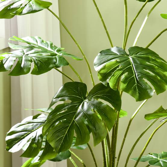 Grande Plante Artificielle Monstera Plastique Décoration Intérieur 180cm Vert - ComfortXL Outdoor Living - Image 10