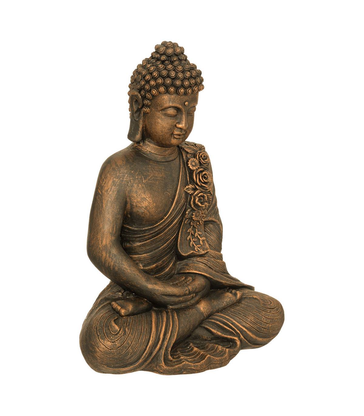 Statue décorative Bouddha en magnésie Bronze H 53 cm - Image 1