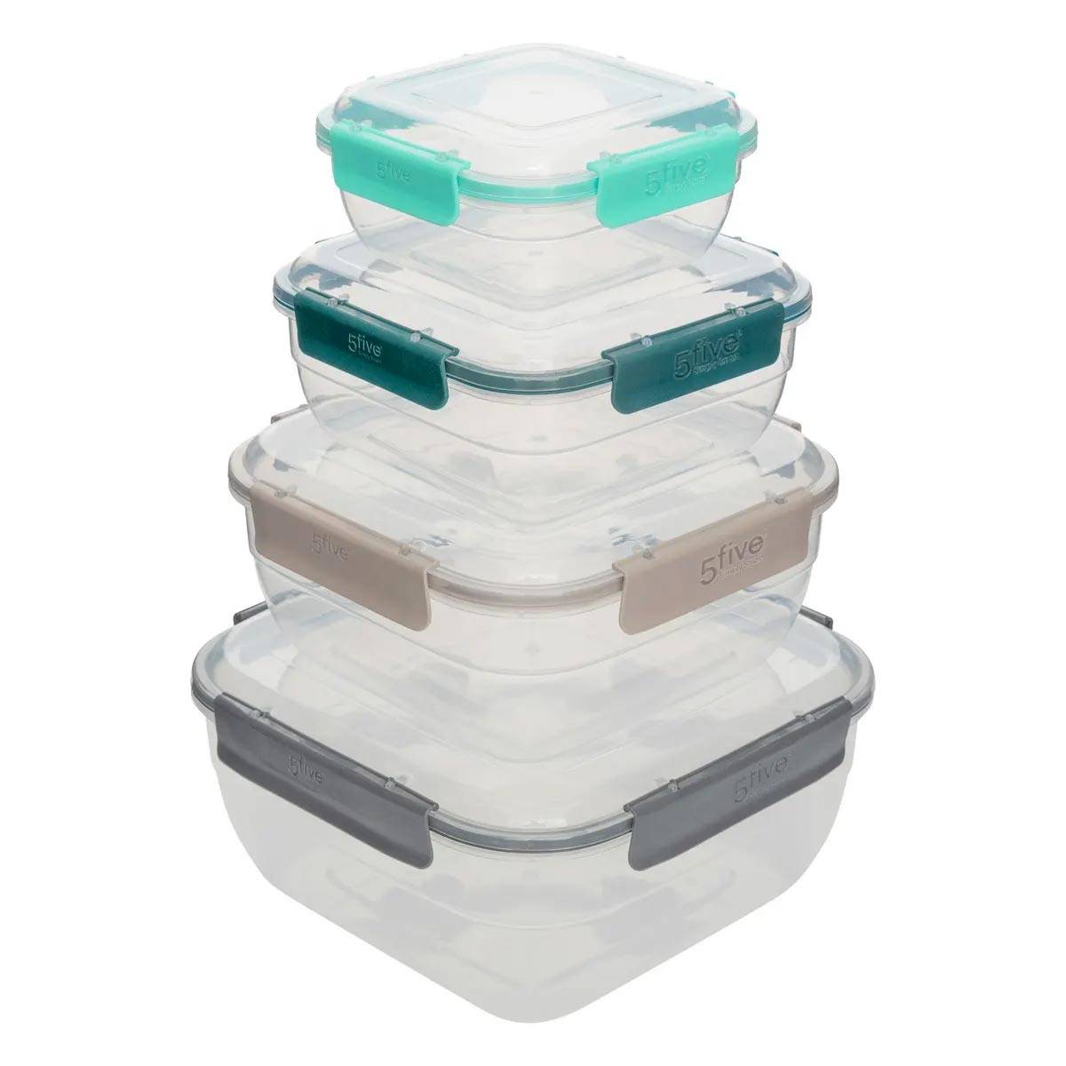 Lot de 4 Boîtes de Conservation "Klic" 20cm Transparent