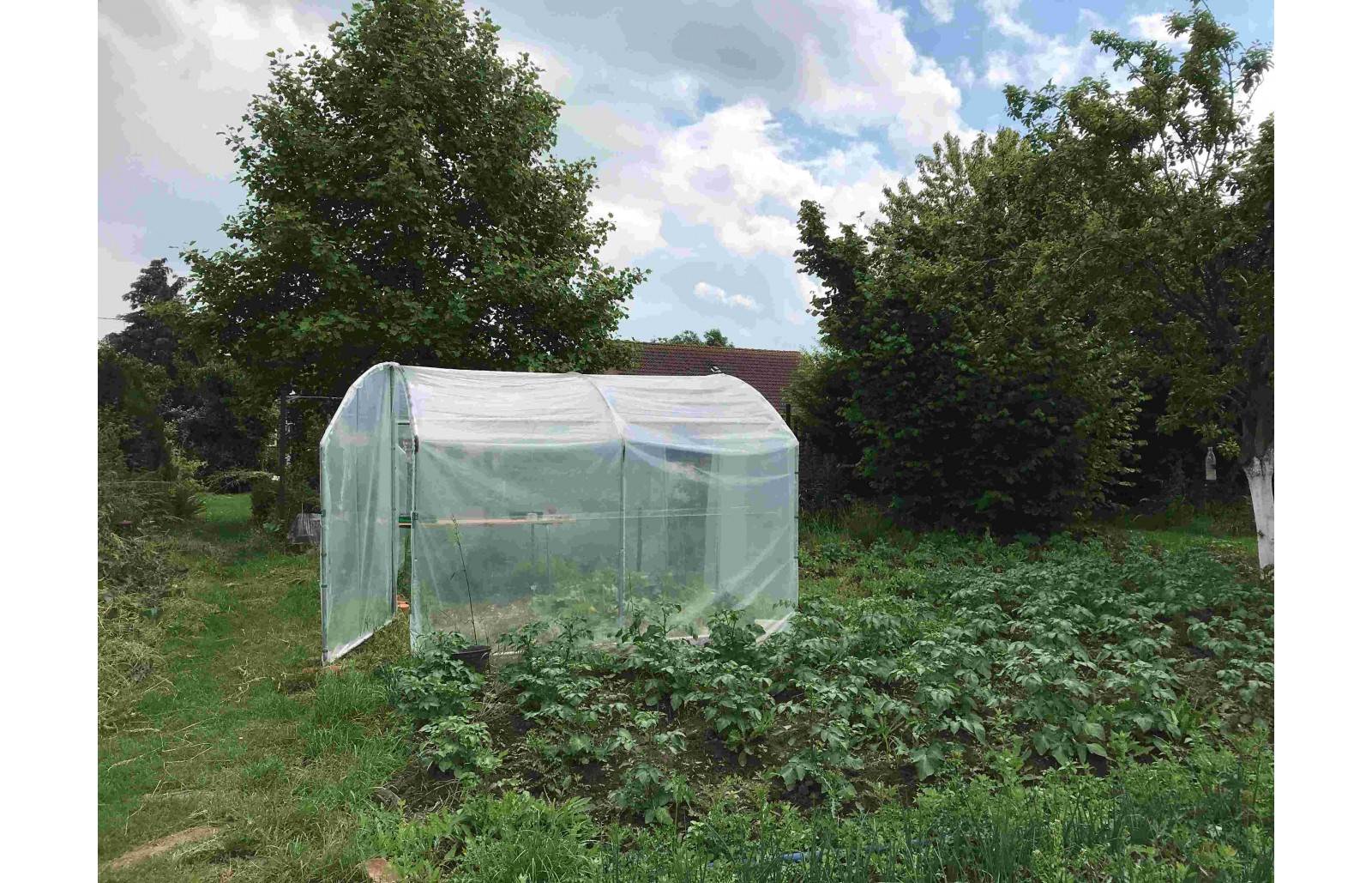 Serre tunnel de jardin - 9m² - 3 x 3 m - pieds droits - haute résistance à petit prix - LES SERRES TONNEAU - Image 4