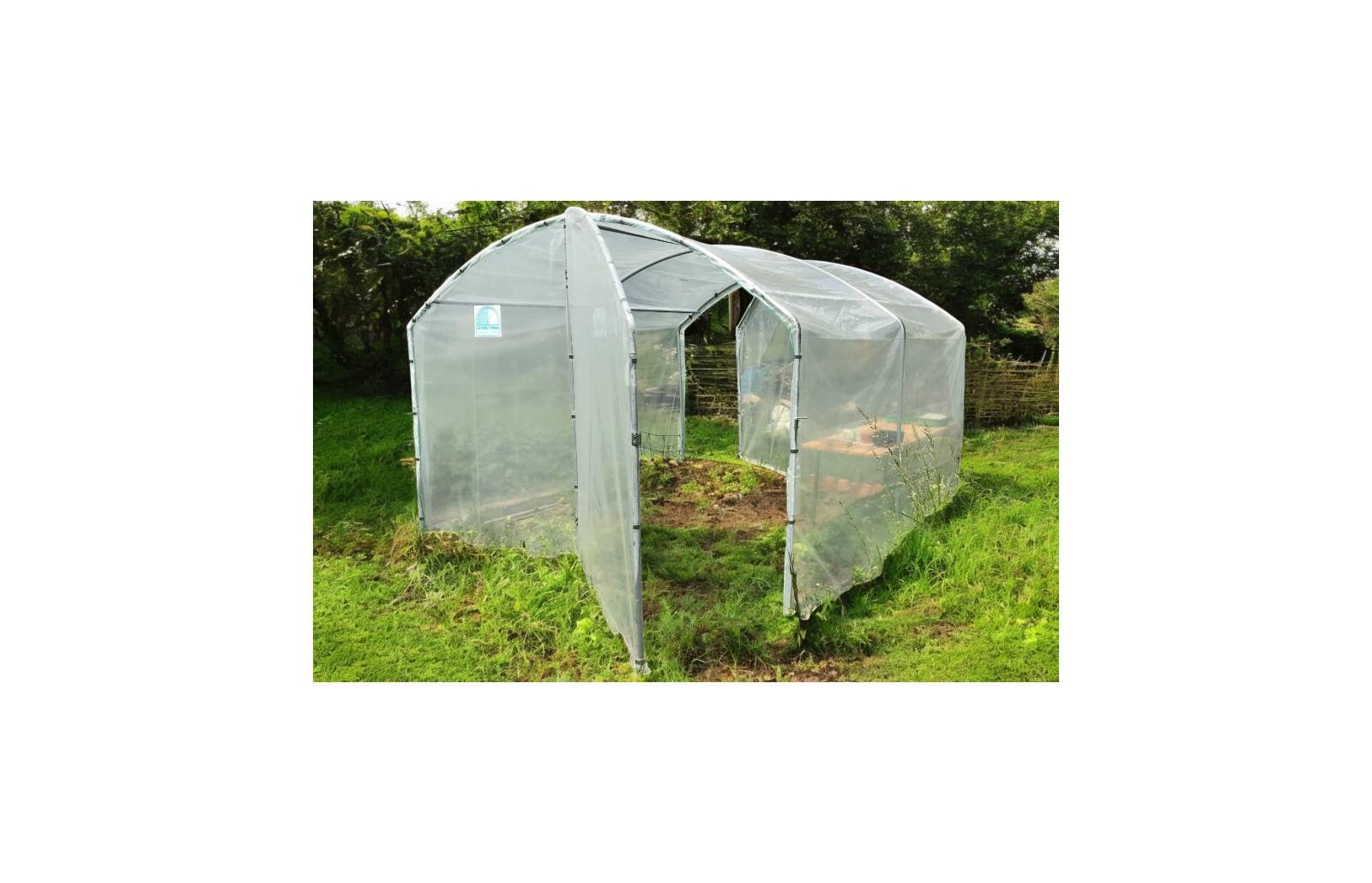Serre tunnel de jardin - 9m² -  3 x 3 m - pieds droits - haute résistance à petit prix - LES SERRES TONNEAU - Image 3