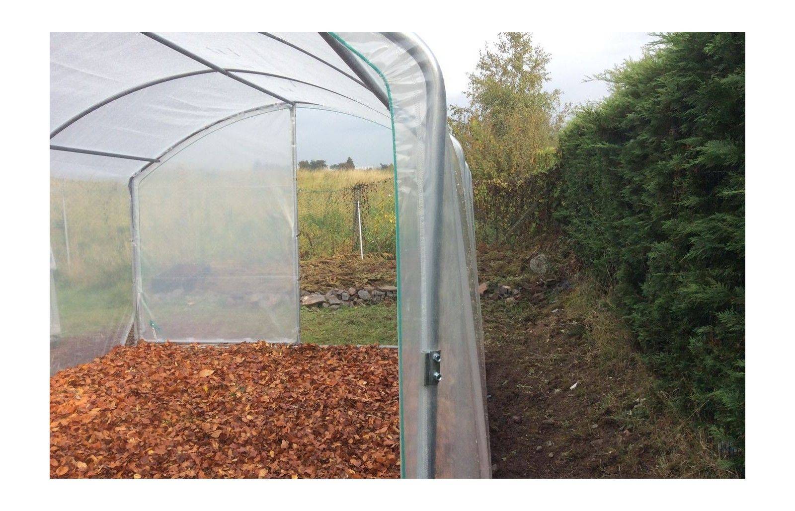 Serre tunnel de jardin - 9m² -  3 x 3 m - pieds droits - haute résistance à petit prix - LES SERRES TONNEAU - Image 9