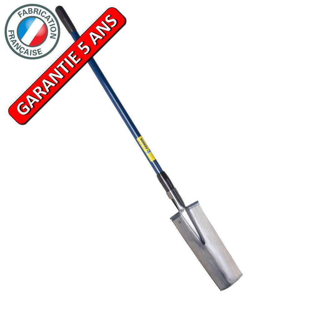 Outils Perrin - Louchet poli pépiniériste à bague 36 cm manche composite incassable en fibre de verre Outils Perrin