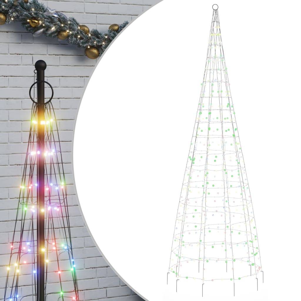 Sapin de Noël pour Mât 550 LED Décoration Jardin Extérieur 300cm Coloré – ComfortXL Outdoor Living - Image 2