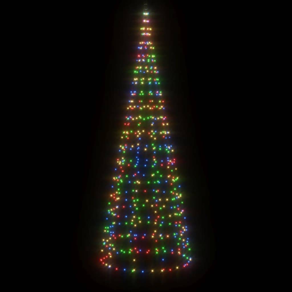 Sapin de Noël pour Mât 550 LED Décoration Jardin Extérieur 300cm Coloré – ComfortXL Outdoor Living - Image 3