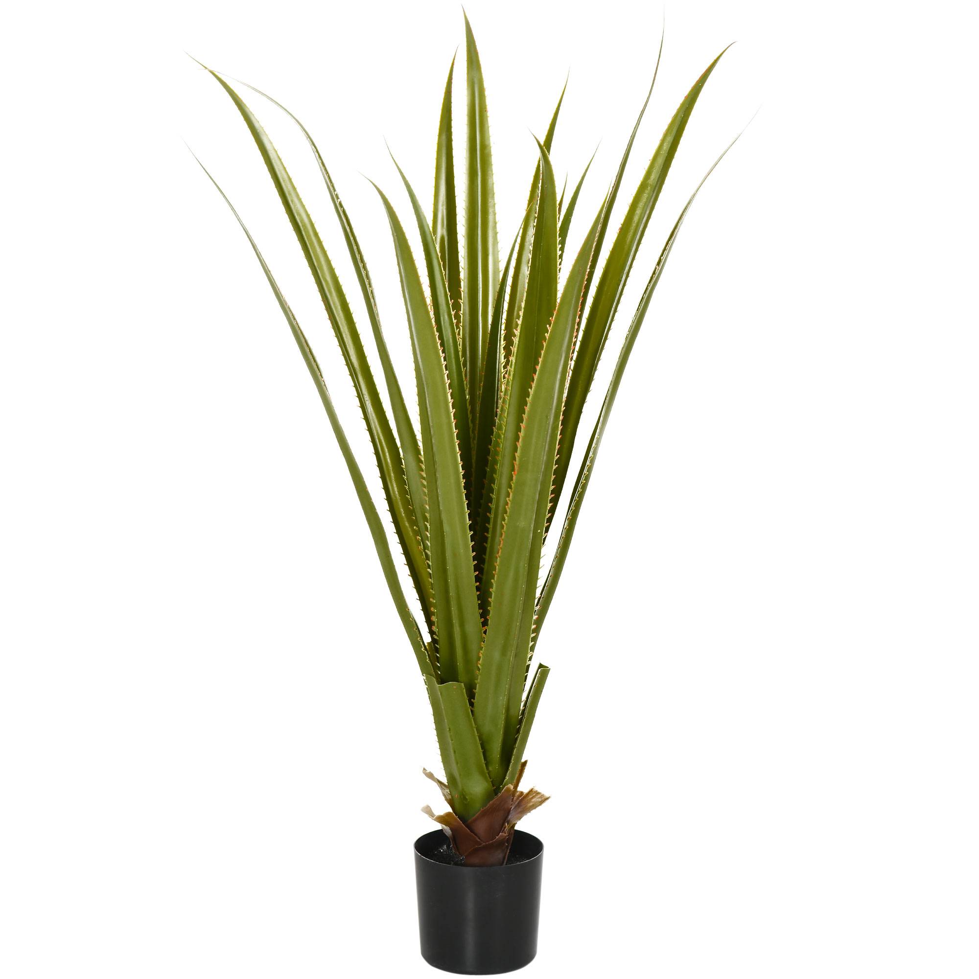 Sans Marque - Plante artificielle type agave en pot hauteur 90 cm, 16 feuilles, interieur extérieur, grand réalisme - Image 2