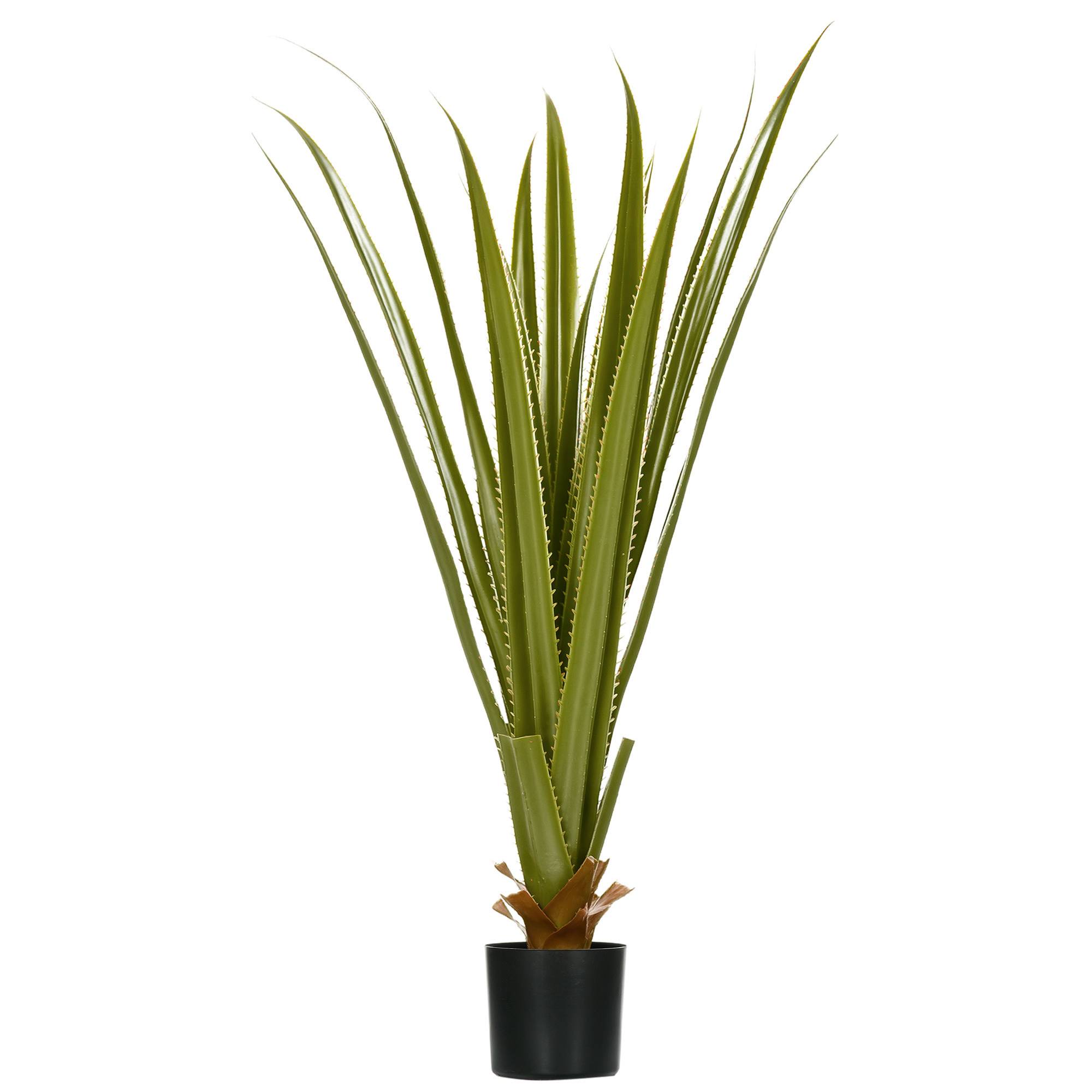 Sans Marque - Plante artificielle type agave en pot hauteur 90 cm, 16 feuilles, interieur extérieur, grand réalisme - Image 1