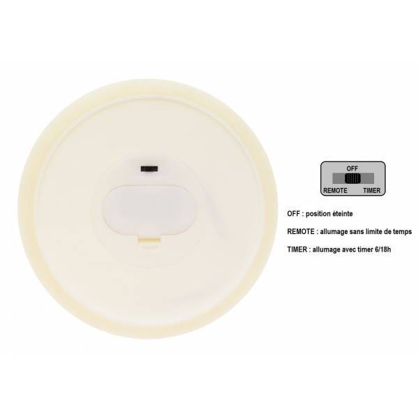 Lotti - Bougie 3 flammes LED en cire véritable Ivoire à piles H15cm Minuteur Blanc chaud Lotti - Image 3