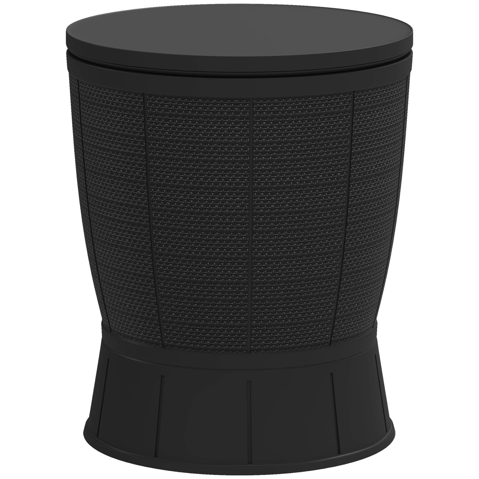 Table d'appoint extérieure plastique noir 49 x 49 x 84 cm - PANGIVO - Image 2