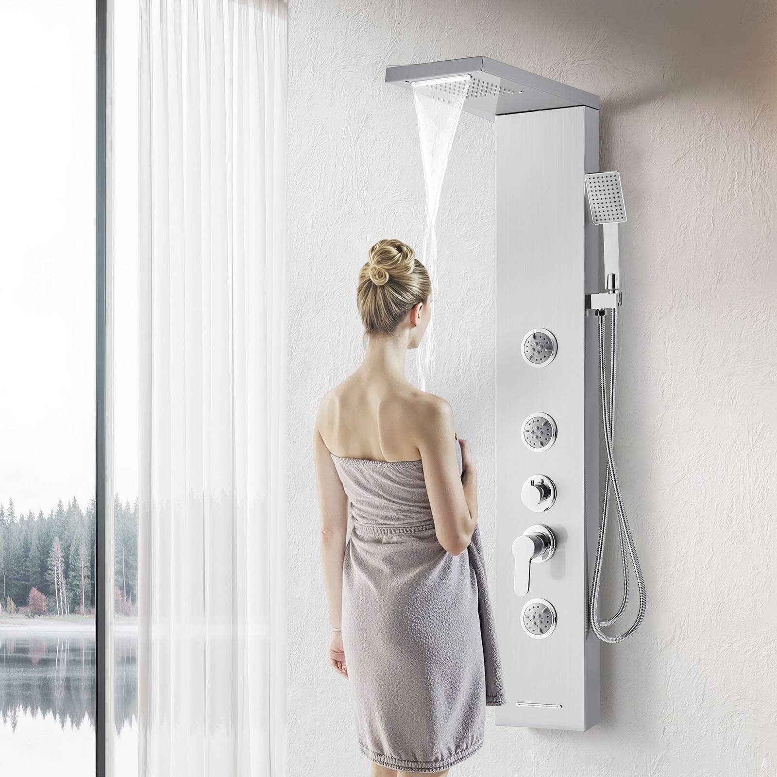 Vevor - VEVOR Colonne de douche en acier inox 5 modes avec jet de massage et effet pluie - Image 8