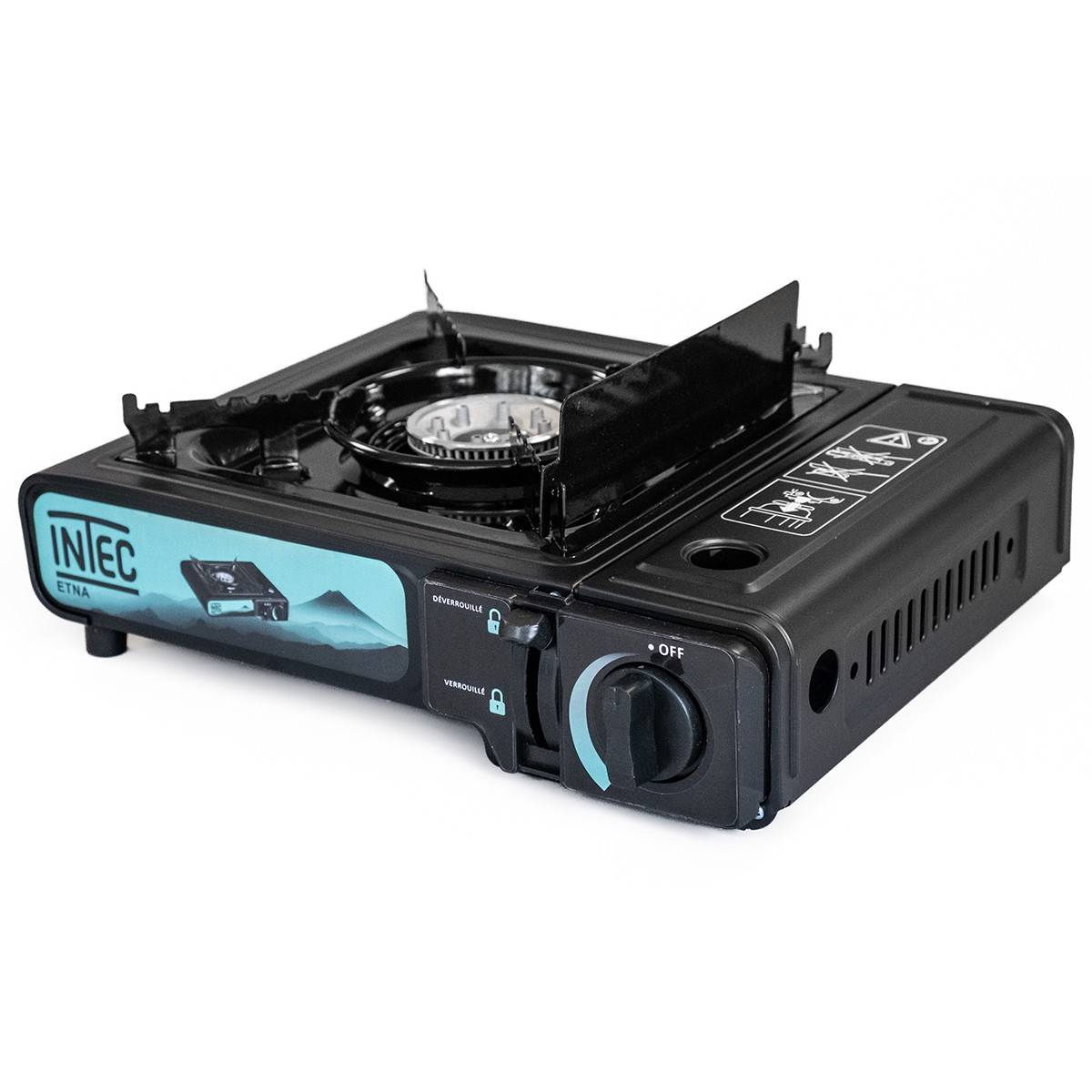 Réchaud gaz Portable 2200W + 12 Cartouches gaz butane Camping Road trips Piezo Mallette Etna INTEC - Image 9
