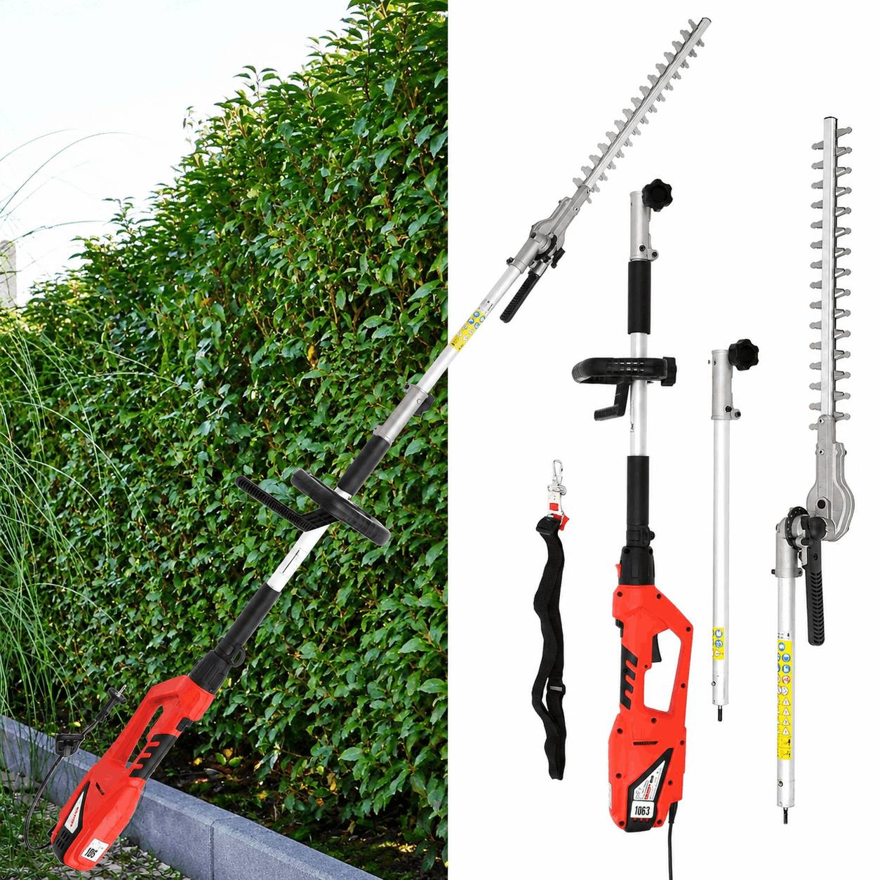 BB Loisir - Hecht 695 Taille haies telescopique electrique 900W pour arbustes et buissons - Image 2