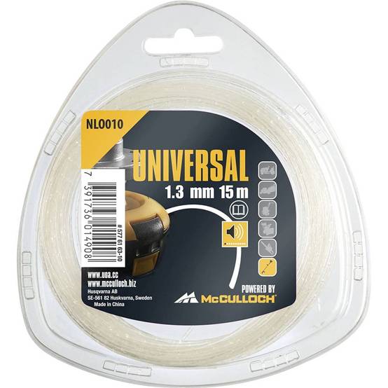 McCulloch - Fil de coupe-herbe en nylon 1.3mm x 15m NLO010