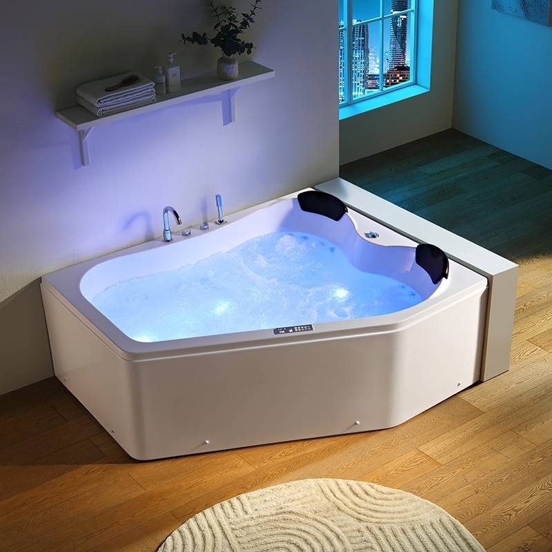Baignoire balnéo asymétrique MARINA 2 places ARCHIPEL® 181x151 - DROITE - Image 8