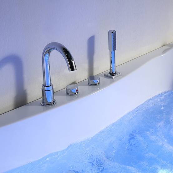 Baignoire balnéo asymétrique MARINA 2 places ARCHIPEL® 181x151 - DROITE - Image 4