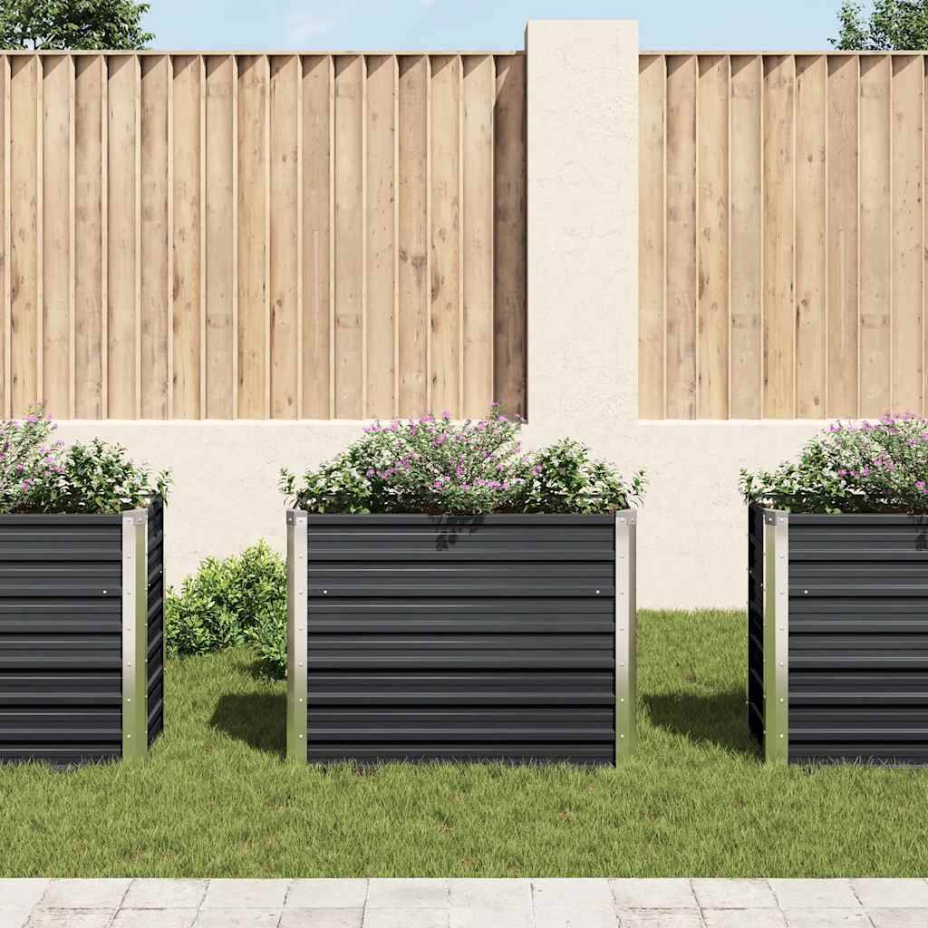 Prolenta Premium - Jardinière acier anthracite 100 x 40 x 77 cm - Prolenta premium p339.3 - Image 3